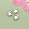 Three-Dimensional Heart Brass Pendants KK-V006-03P-02-1