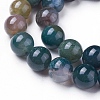 Natural Indian Agate Round Beads Strands G-N0120-06-8mm-3