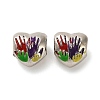 Alloy Enamel European Beads FIND-Q115-07P-1