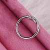 316L Stainless Steel Micro Pave Cubic Zirconia Hoop Nose Rings WG5D603-21-1