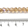 Electroplate Transparent Glass Beads Strands EGLA-A035-T6mm-L17-4