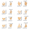 304 Stainless Steel Charms STAS-UN0014-74G-4