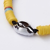Handmade Polymer Clay Braided Beads Bracelets BJEW-JB05054-04-4