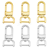 HOBBIESAY 6Pcs 6 Styles Zinc Alloy Swivel Clasps FIND-HY0003-15-1