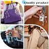 Glass & Alloy & Natural Amethyst Keychain KEYC-YW00146-01-6