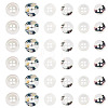 45Pcs 3 Styles 4-Holes Shell Buttons BUTT-TA0001-28-2