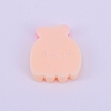 Opaque Frosted Resin Cabochon RESI-WH0009-27-2