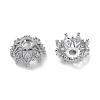 Brass Micro Pave Cubic Zirconia Beads Caps LS-KK-B087-16B-P-2