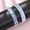 Opalite Faceted Beaded Stretch Bracelets for Women BJEW-K251-08L-1