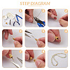 120Sets 6 Styles Column Brass Screw Clasps KK-KS0001-22-5