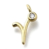 Brass Micro Pave Cubic Zirconia Pendants KK-B132-12G-R-1