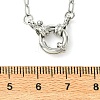 2.5MM 304 Stainless Steel Paperclip Chain Necklaces NJEW-JN06449-02-4