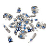 36Pcs 6 Style Evil Eye Alloy Enamel Pendants ENAM-TA0001-32-3