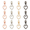 12Pcs 4 Colors Zinc Alloy Replacement Zipper Sliders FIND-FH0009-45-1