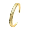 Brass Pave Green Cubic Zirconia Open Cuff Bangles for Women BJEW-M312-01B-G-1