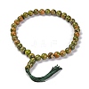 Natural Unakite Beads Stretch Bracelets BJEW-A025-01M-1