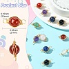 16Pcs 8 Style Natural Gemstone Connector Charms PALLOY-CJ00053-2