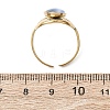 304 Stainless Steel with Glass Cat Eye Cuff Rings for Women RJEW-K309-40D-5