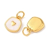 Brass Enamel Pendants KK-K364-25B-02-2