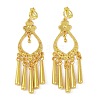 Bohemia Zinc Alloy Clip-on Earrings LS-EJEW-C089-01D-G-1