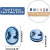 Resin Cameo Lady Head Cabochons CRES-CA0001-02-3