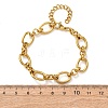 304 Stainless Steel Oval Link Chain Bracelets for Women BJEW-F536-04G-3