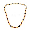 Natural Amber Nuggets Graduated Beaded Necklaces NJEW-T019-09-2