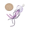 3Pcs 3 Colors Jellyfish Glass Pendant Decorations HJEW-JM02655-3