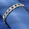 201 Stainless Steel Cuban Link Chains Bracelets for Women Men STAS-T077-19A-02P-3
