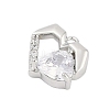 Brass Micro Pave Cubic Zirconia Charms ZIRC-P122-01C-P01-2