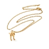 Dinosaur Brass Pendant Necklaces NJEW-B114-01G-03-1