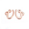 Rose Gold Plated Alloy Letter Pendants X-PALLOY-J718-01RG-U-1