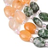Natural Green Spot Jasper & Rose Quartz & Moss Agate & Red Aventurine Beads Strands G-Z135-A07-5