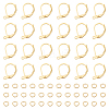 BENECREAT 40Pcs Brass Leverback Earring Findings KK-BC0013-03G-1