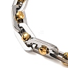 304 Stainless Steel Oval Link Chain Bracelets BJEW-B078-117B-2