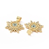 Brass Micro Pave Cubic Zirconia Pendants LS-ZIRC-P106-23G-3