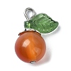 Natural Carnelian Fruit Pendants PALLOY-TA00077-03-2