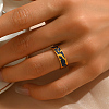 Irregular Pattern Brass Finger Rings for Women YY3361-3-3