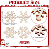 200Pcs Snowflake Unfinished Wood Slice WOOD-UN0001-31-3