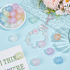 28Pcs 7 Colors Luminous Acrylic Beads OACR-PA0002-07-4