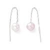 999 Fine Silver Chain Tassel Earring Thread for Girl Women EJEW-I260-44P-3