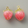 Opaque Acrylic Charms MACR-WH0007-80F-1