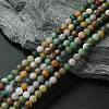 Frosted Round Natural Indian Agate Beads G-J338-02-4mm-1
