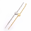 Couples 304 Stainless Steel Link Bracelets Sets BJEW-I283-09-2
