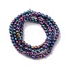 Electroplate Non-magnetic Synthetic Hematite Beads Strands X-G-J169B-3mm-05-3