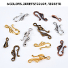 Tibetan Style Alloy Hook and Eye Clasps TIBE-CA0001-03-4