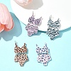 4Pcs 4 Styles Printed Acrylic Pendants MACR-FS0001-75-10