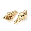 Brass Micro Pave Cubic Zirconia Pendants KK-U045-08G-2