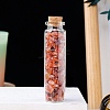 Natural Carnelian Chips in a Glass Bottle with Cork Cover PW-WG28850-09-1