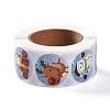 8 Patterns Christmas Round Dot Self Adhesive Paper Stickers Roll X-DIY-A042-01D-2
